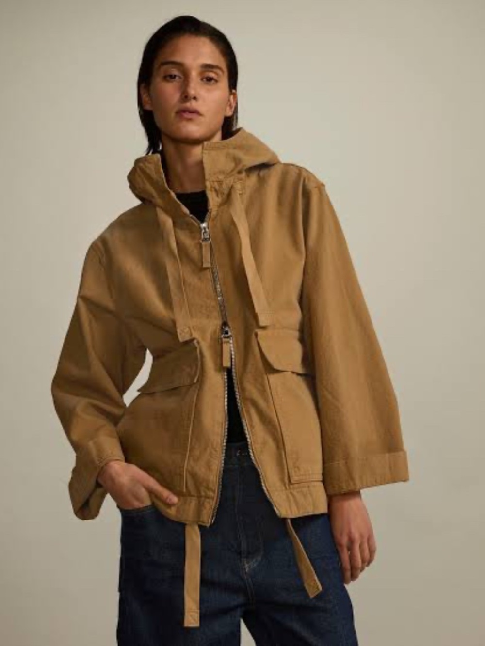 Everlane Organic Canvas Jacket - Cappuccino - Large
